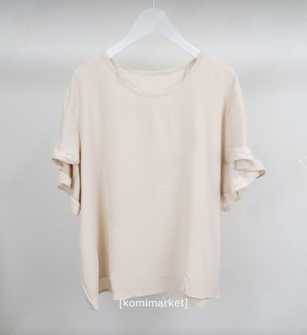 프릴 링클 블라우스