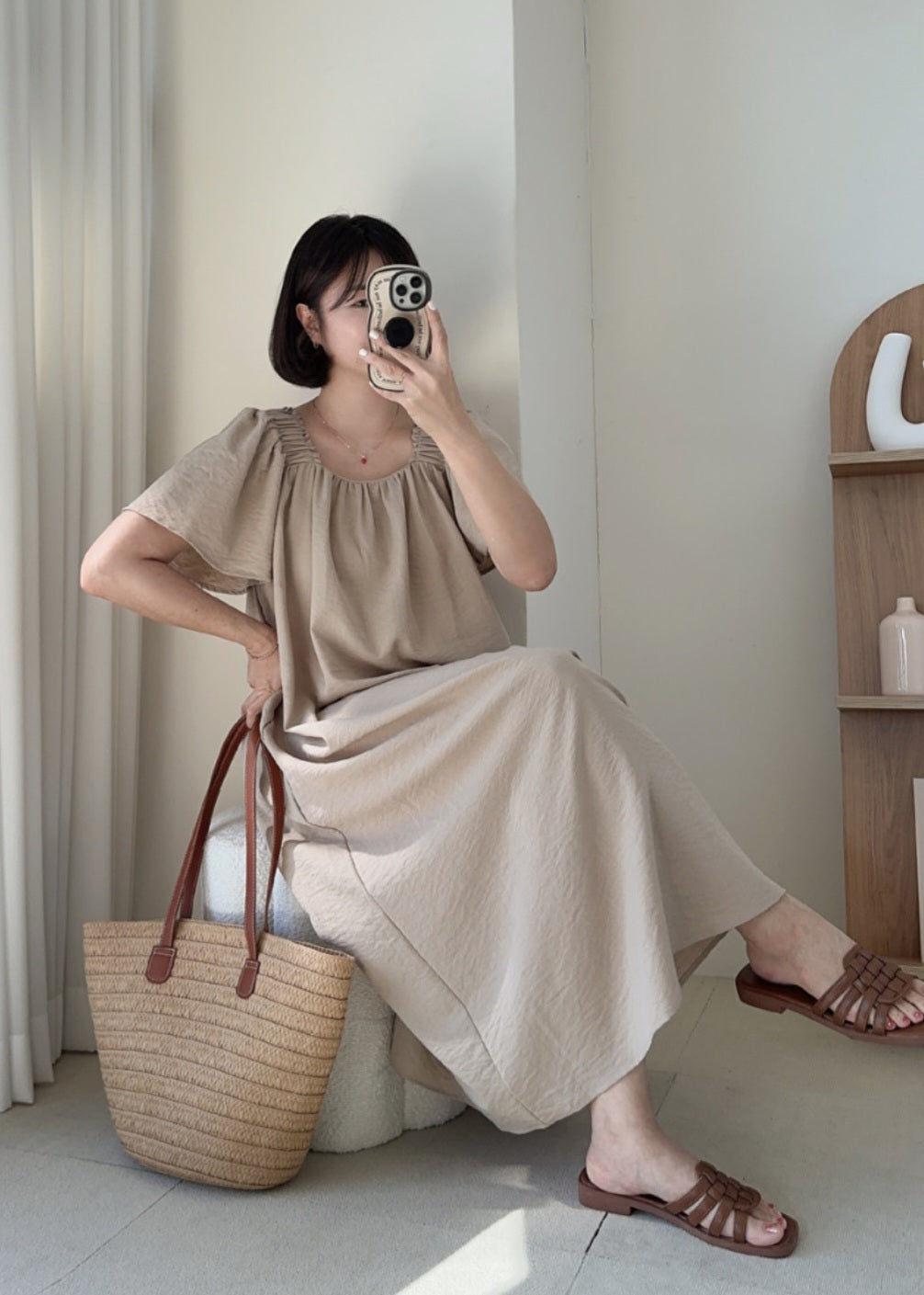 🏖 스퀘어넥 원피스