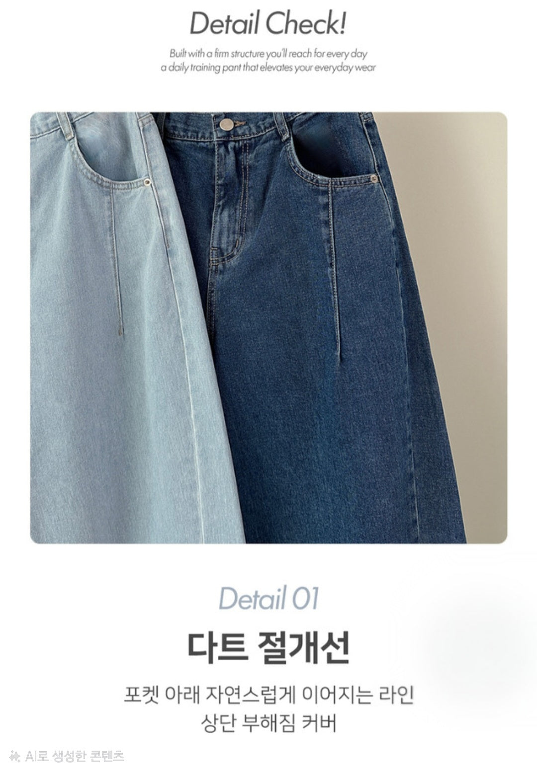 ☀️다트 절개 커브핏 데님[S-L]