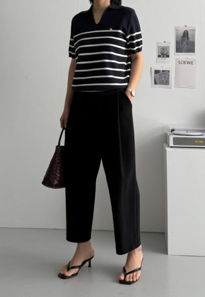 멋스러운 스판 밴딩 배기슬랙스