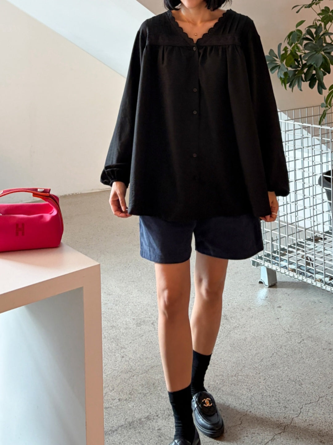 올리비아 핀턱 블라우스