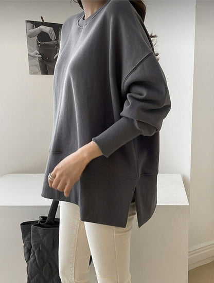 시보리 트임 맨투맨