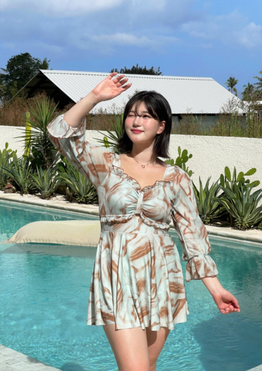 🩱 프렌치 시스루 원피스수영복 [~5XL]
