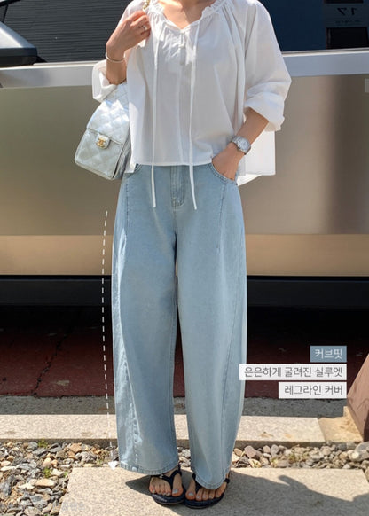 ☀️다트 절개 커브핏 데님[S-L]