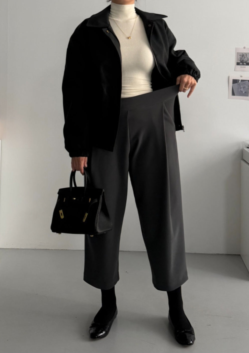 멋스러운 스판 밴딩 배기슬랙스