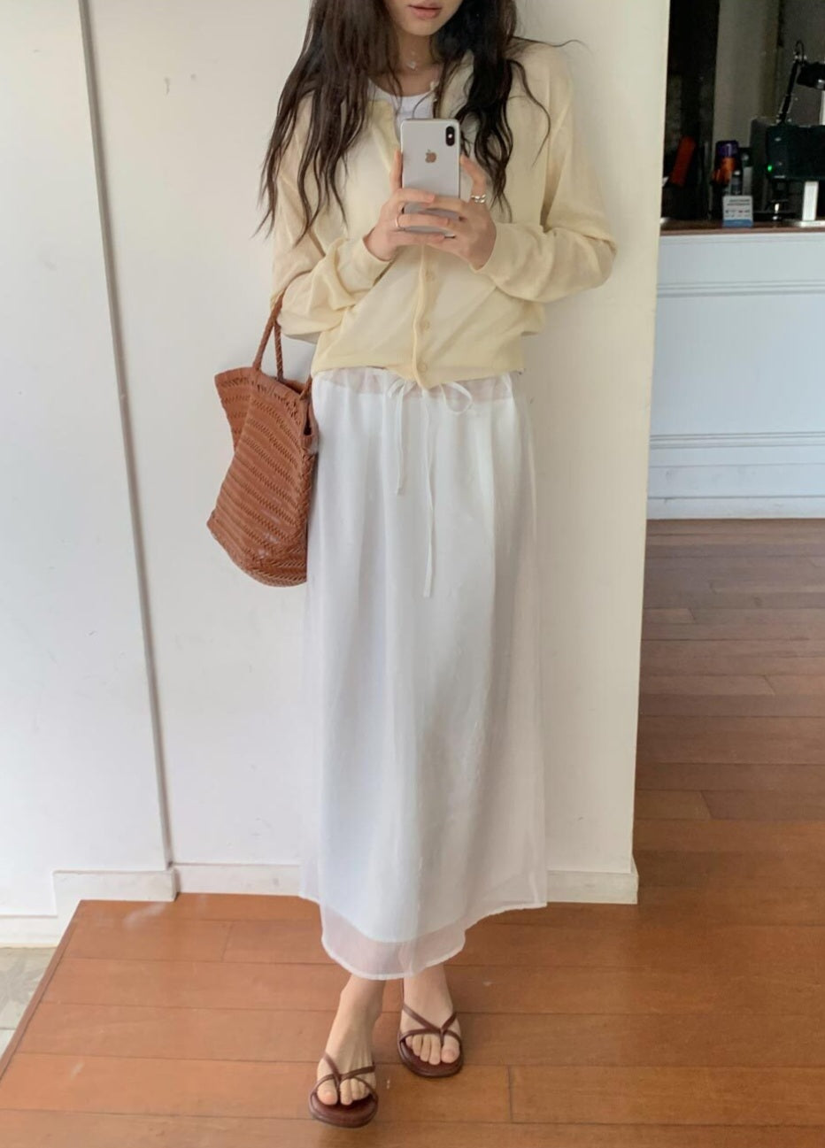 ☀️레이어드 스트링 이중 스커트