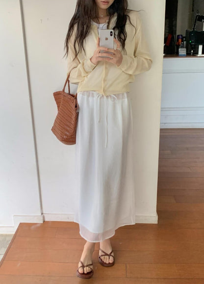 ☀️레이어드 스트링 이중 스커트