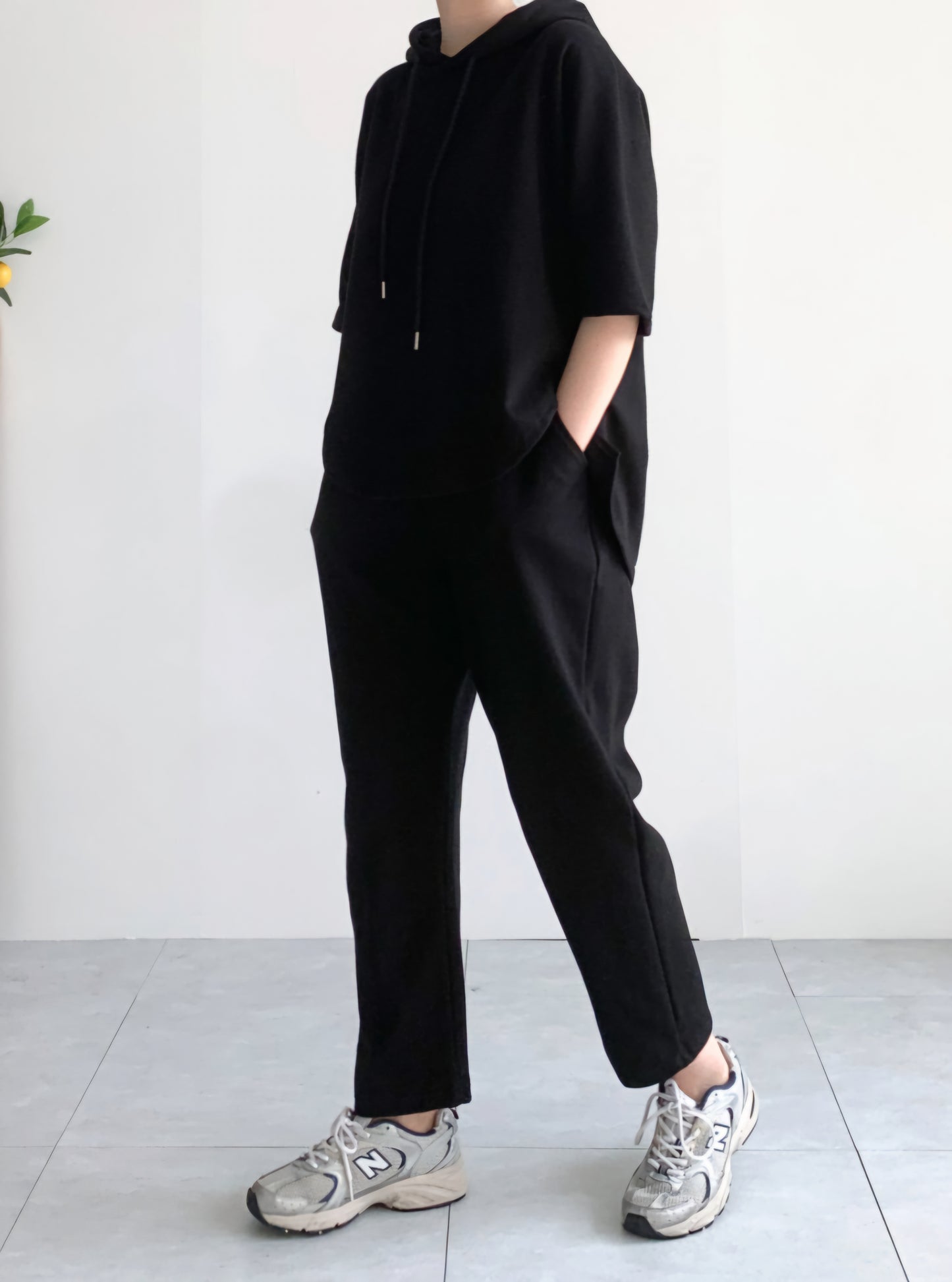 후드반팔 트레이닝 Set