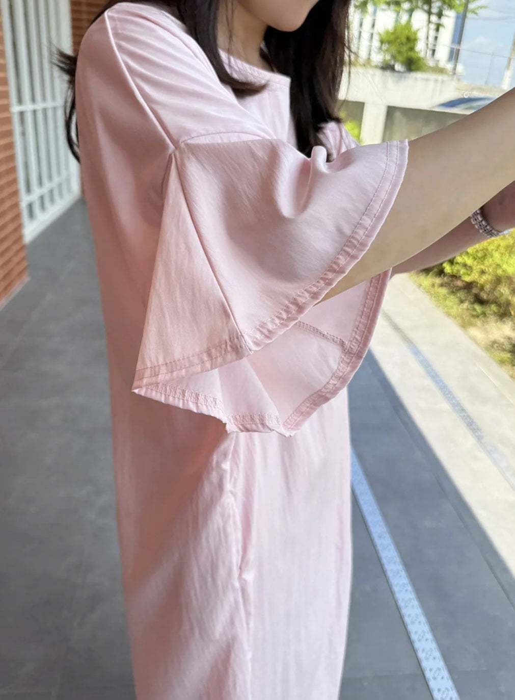 썸머 바스락 라운드 원피스