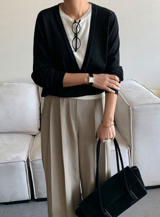 ⏩️제인 울 레이어드 배색 니트