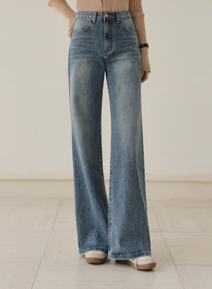 ⏩️ 체형커버 2type 보정핏 와이드부츠컷데님