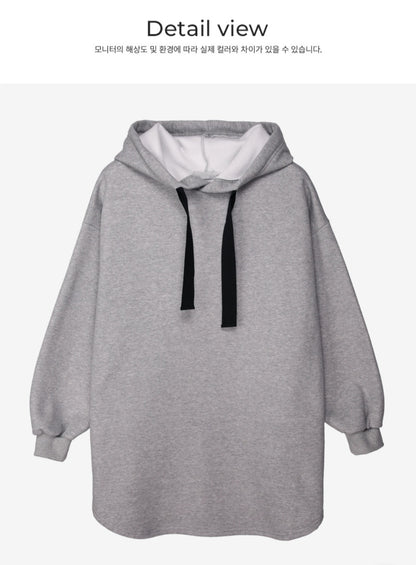 심플 후드박시핏 미니원피스