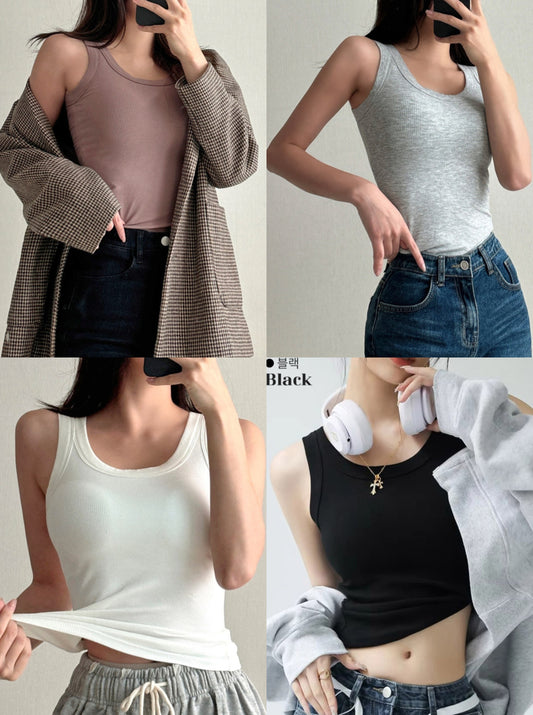 소프트 리브 탱크탑(M~4XL)
