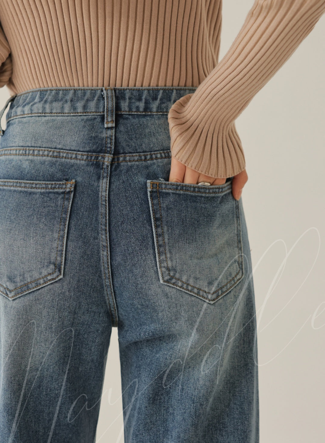 ⏩️ 체형커버 2type 보정핏 와이드부츠컷데님