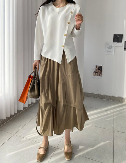 ⏩️ 사선 버튼 티셔츠