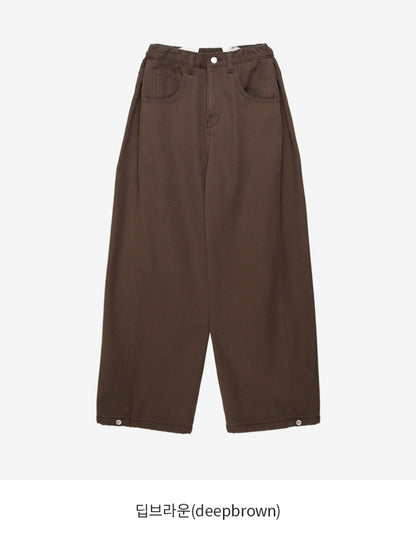 (NEW) 폴딩 코튼 와이드 청바지 S-2XL 3단기장