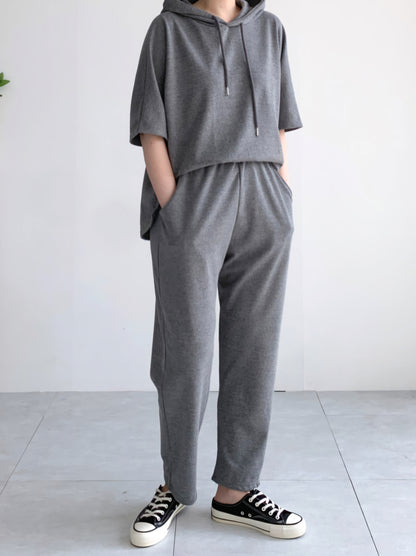 후드반팔 트레이닝 Set