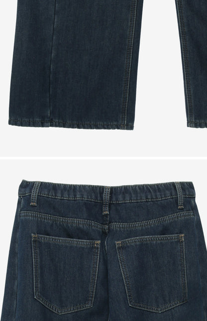 (NEW)절개 하이웨스트 와이드 청바지 S-2XL 3단기장