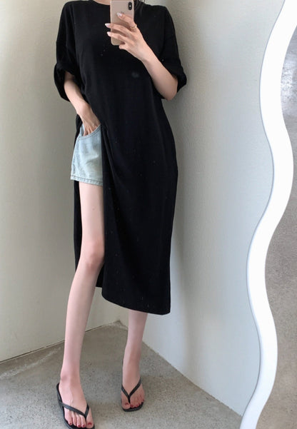 트임 롱티셔츠