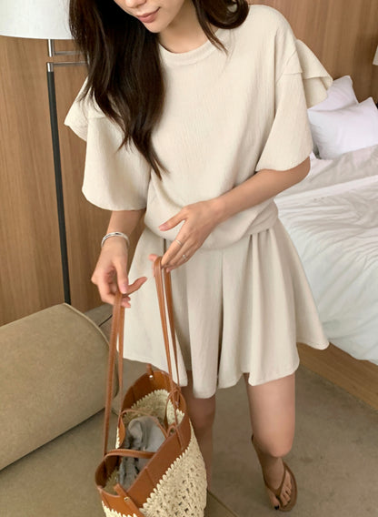 ☀️반팔맨투맨 치마바지 SET