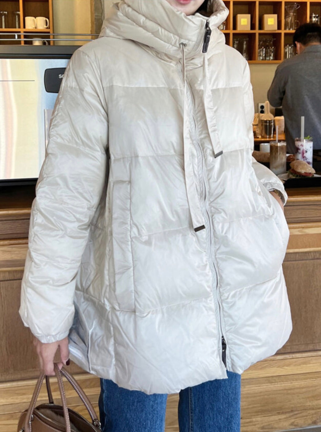 아방 패딩 duck down 100%