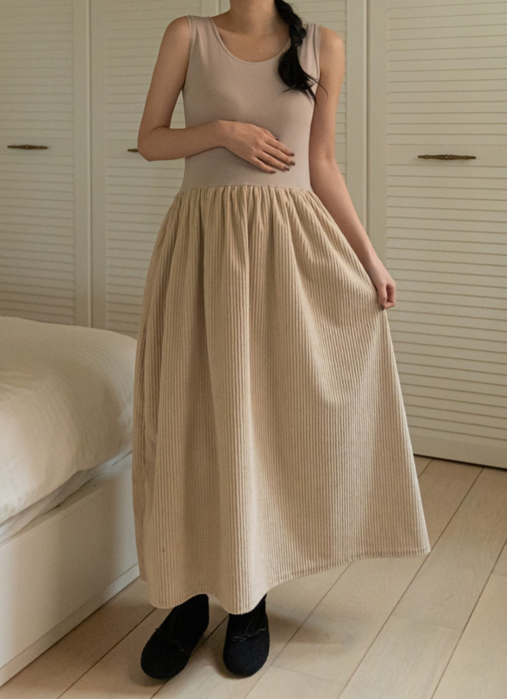 골덴 레이어드 나시원피스