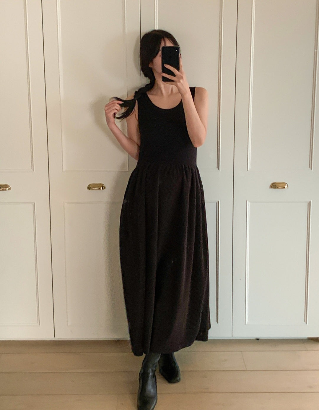 골덴 레이어드 나시원피스