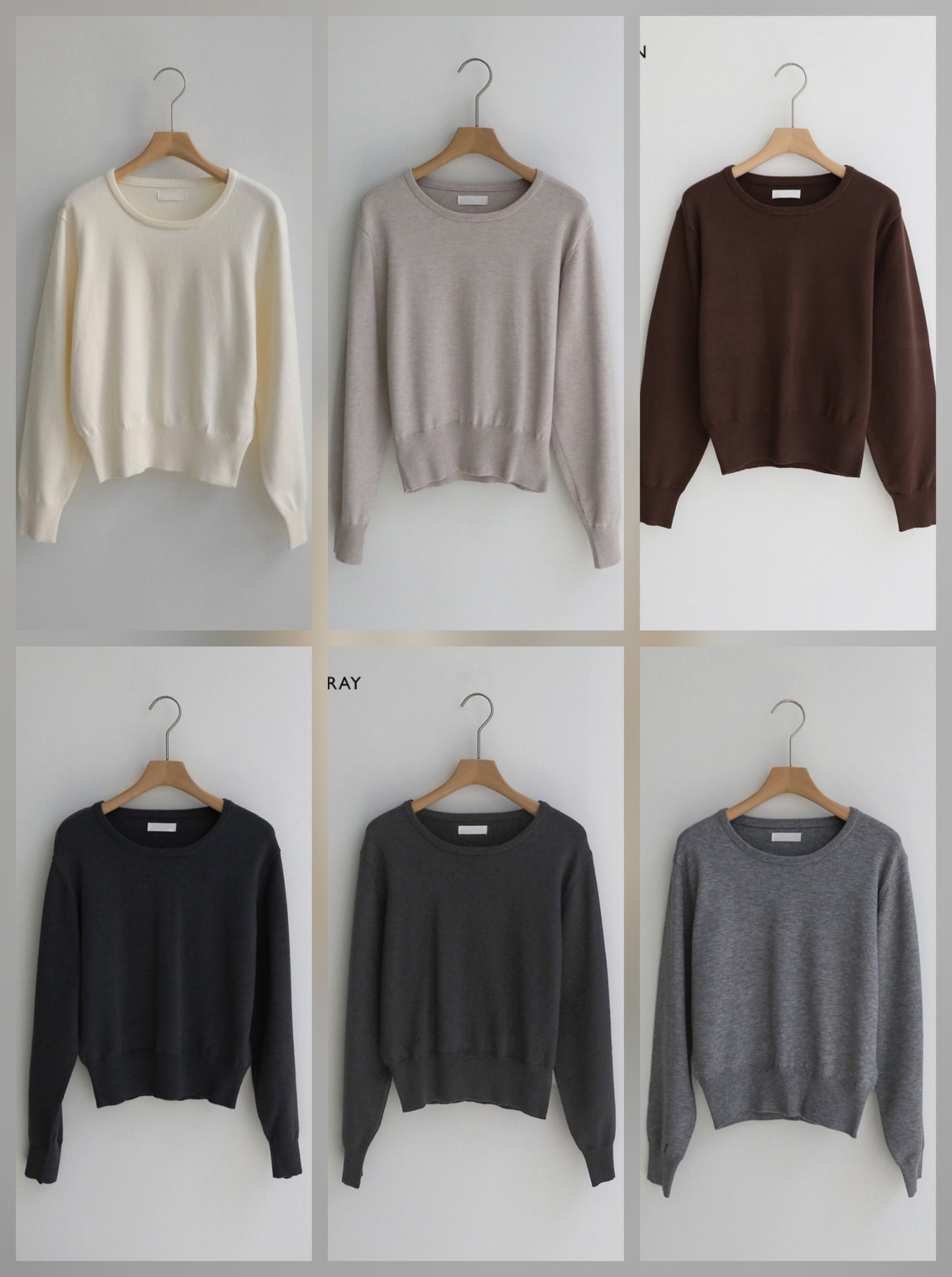 ☀️ [2type] 세미 크롭 니트