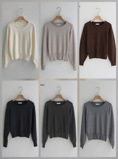 ☀️ [2type] 세미 크롭 니트