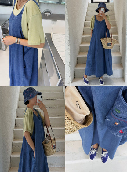 ☀️마쥬 데님 나시원피스