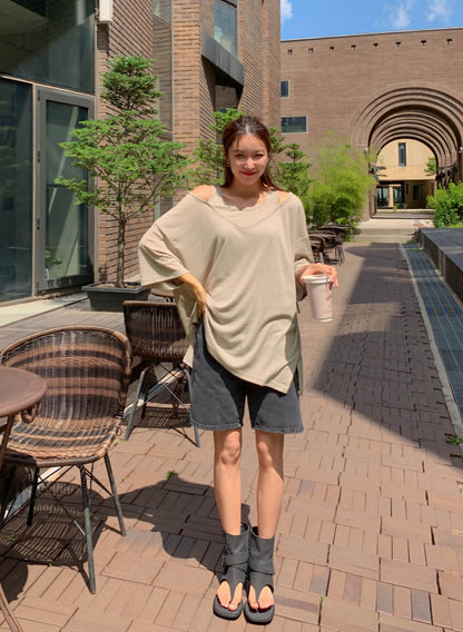 ☀️린넨 나시 레이어드 롱티셔츠