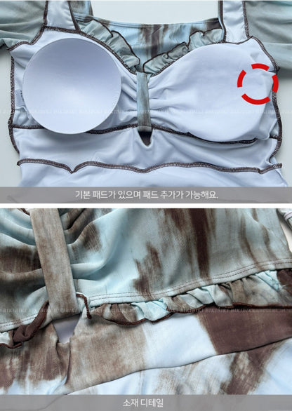 🩱 프렌치 시스루 원피스수영복 [~5XL]