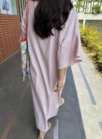 썸머 바스락 라운드 원피스