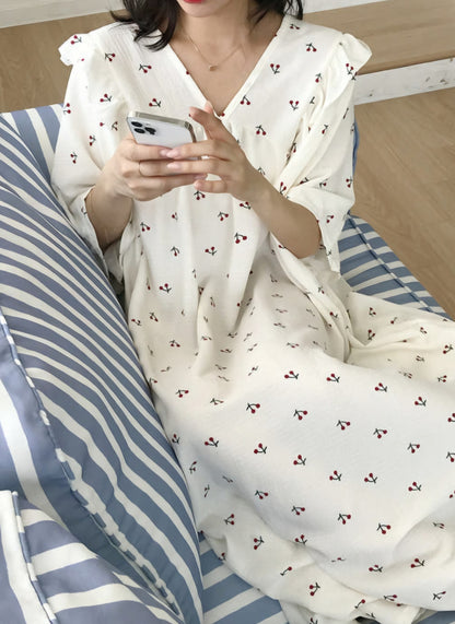 ☀️프릴 홈웨어 반팔 원피스