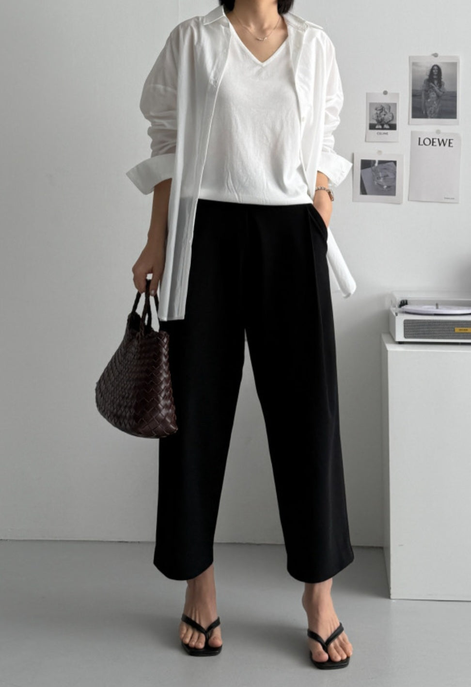 멋스러운 스판 밴딩 배기슬랙스