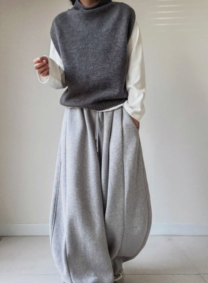 (NEW) 돌돌이 반폴라 니트조끼