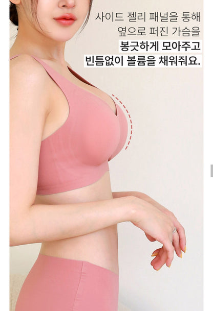 심리스 젤리밀착 리프트업 볼륨 브라팬티 Set [M-5XL]