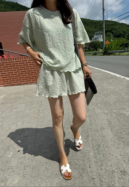 엠보 물결 Set [반바지'st]