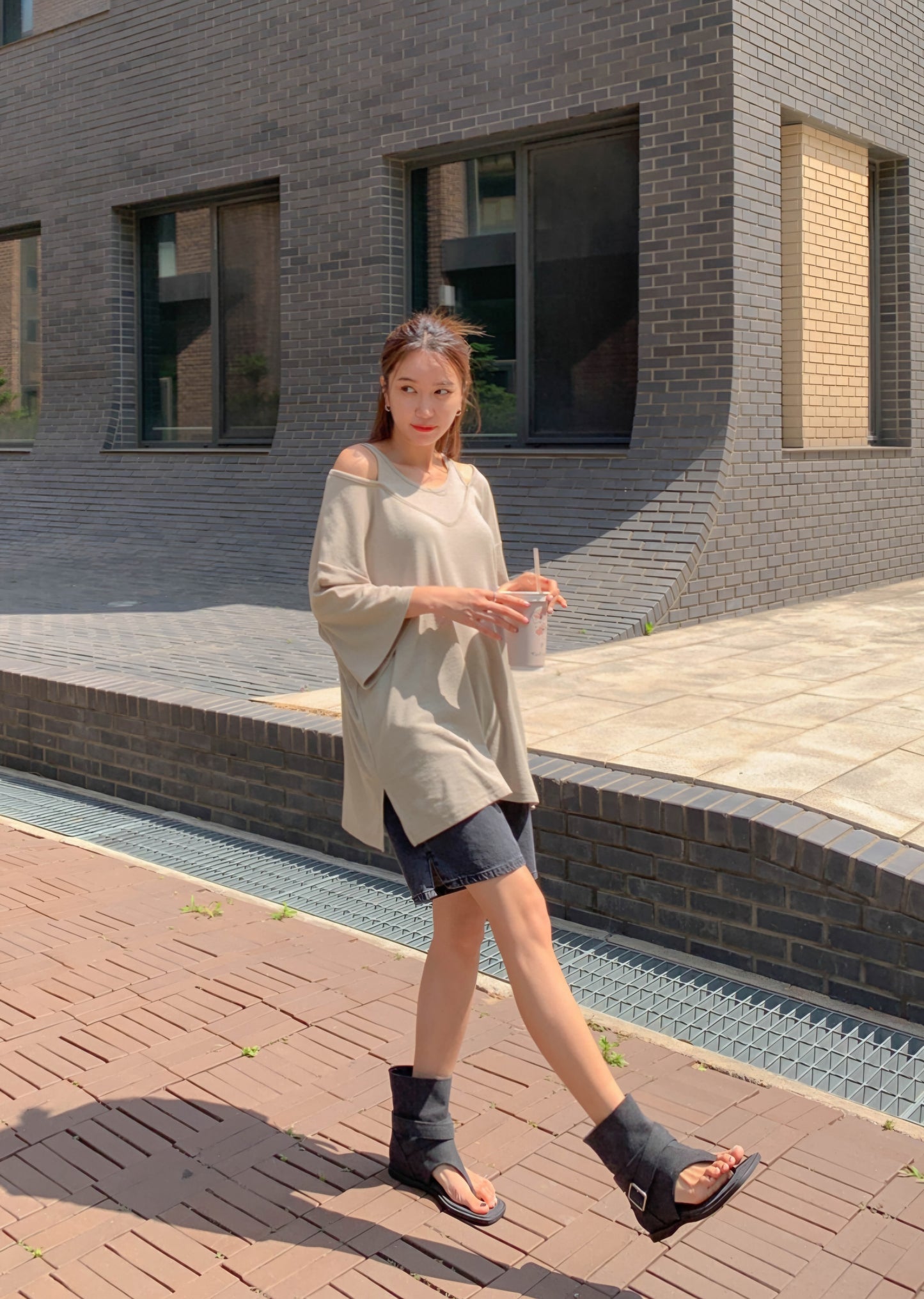 ☀️린넨 나시 레이어드 롱티셔츠