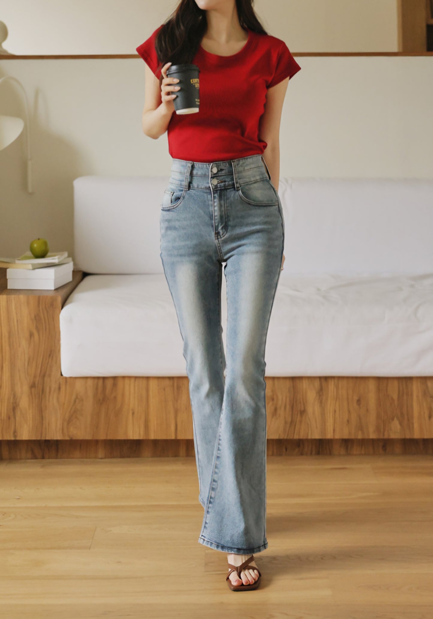 ⏩️ 골반패드 3type 더블버튼 부츠컷데님