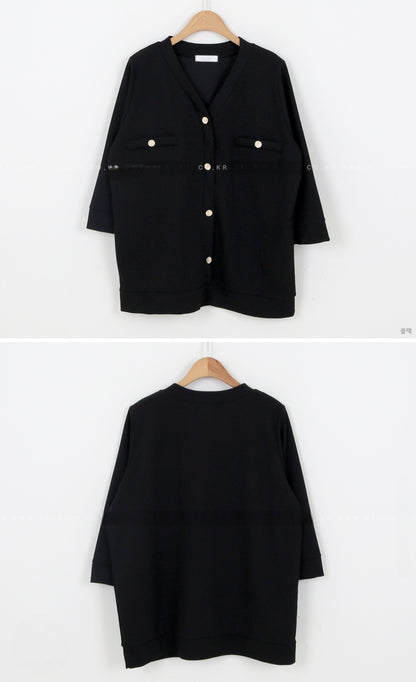 골드버튼 와이드팬츠 Set (~2XL)