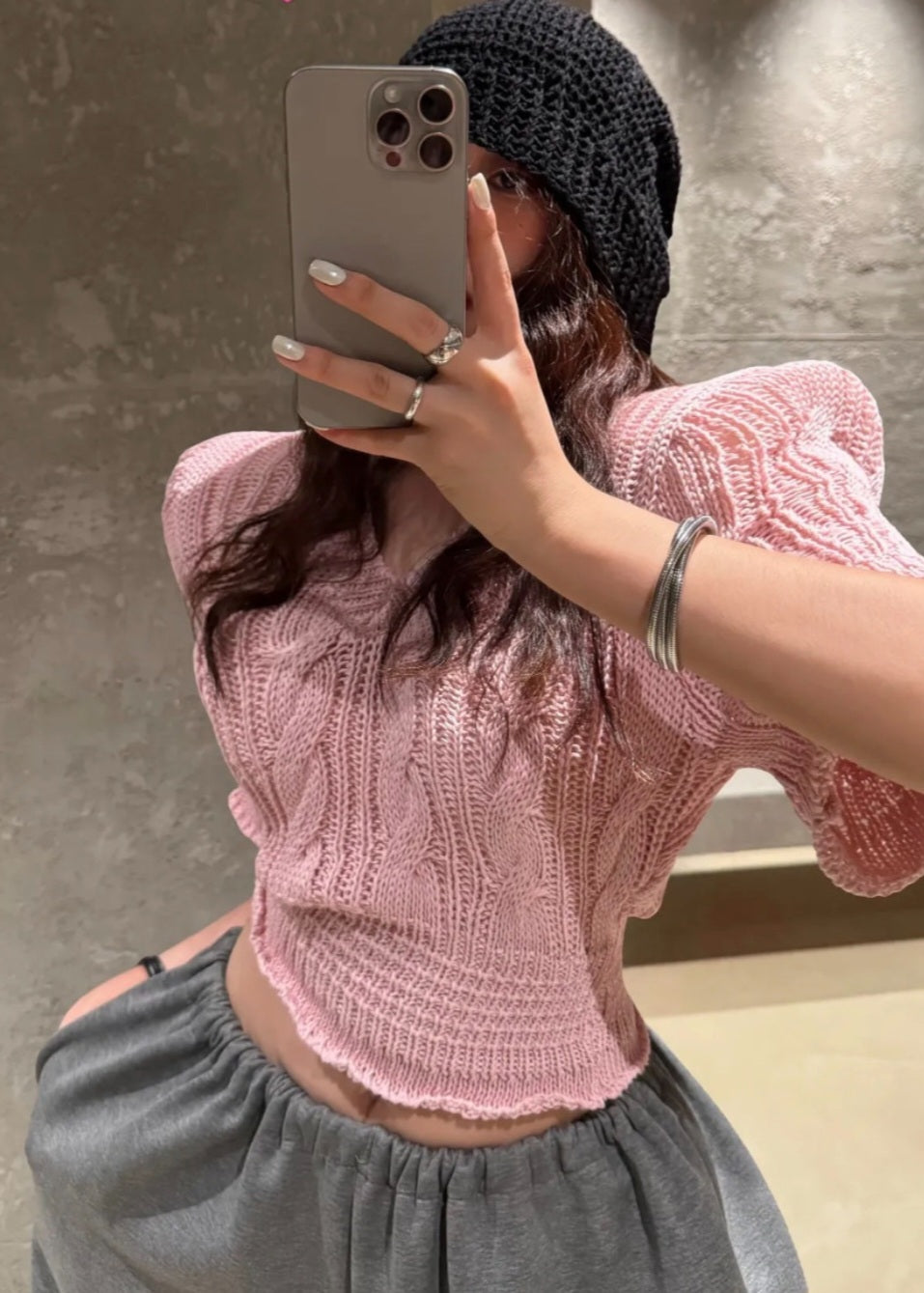 ☀️꽈배기 브이 니트
