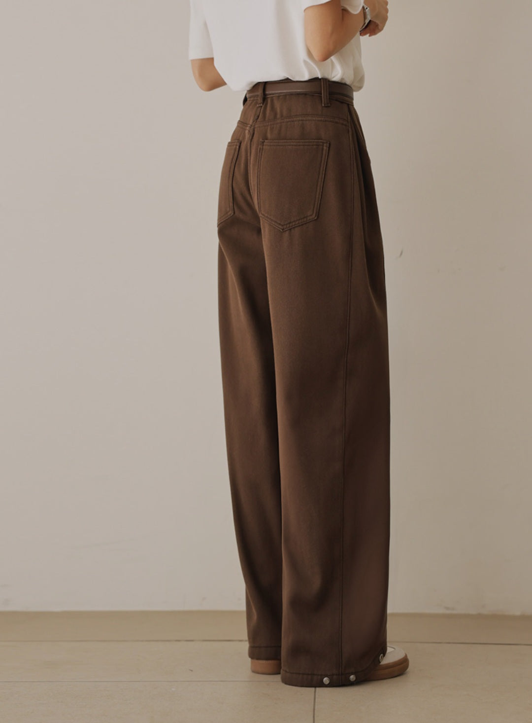 (NEW) 폴딩 코튼 와이드 청바지 S-2XL 3단기장