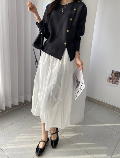 ⏩️ 사선 버튼 티셔츠