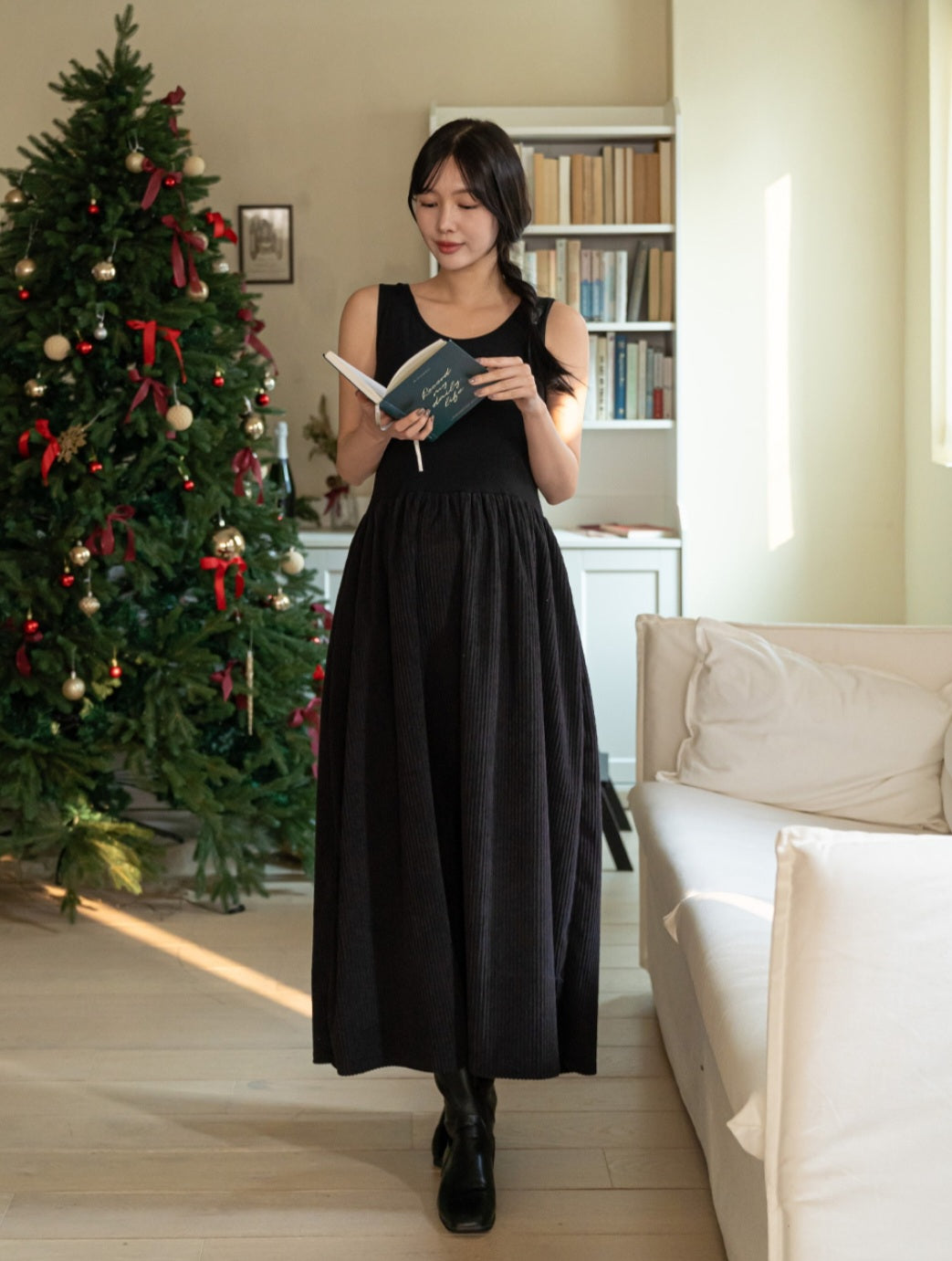 골덴 레이어드 나시원피스