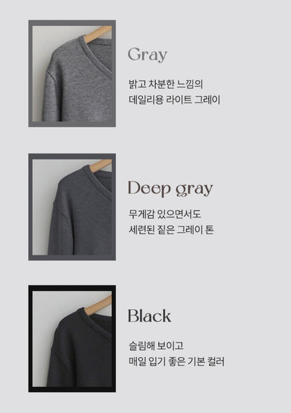 ☀️ [2type] 세미 크롭 니트