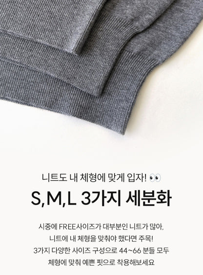 ☀️ [2type] 세미 크롭 니트