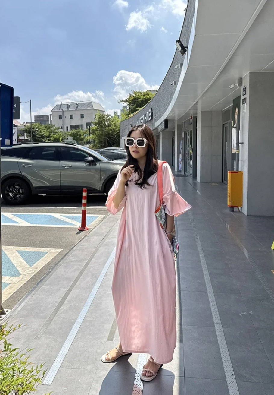 썸머 바스락 라운드 원피스