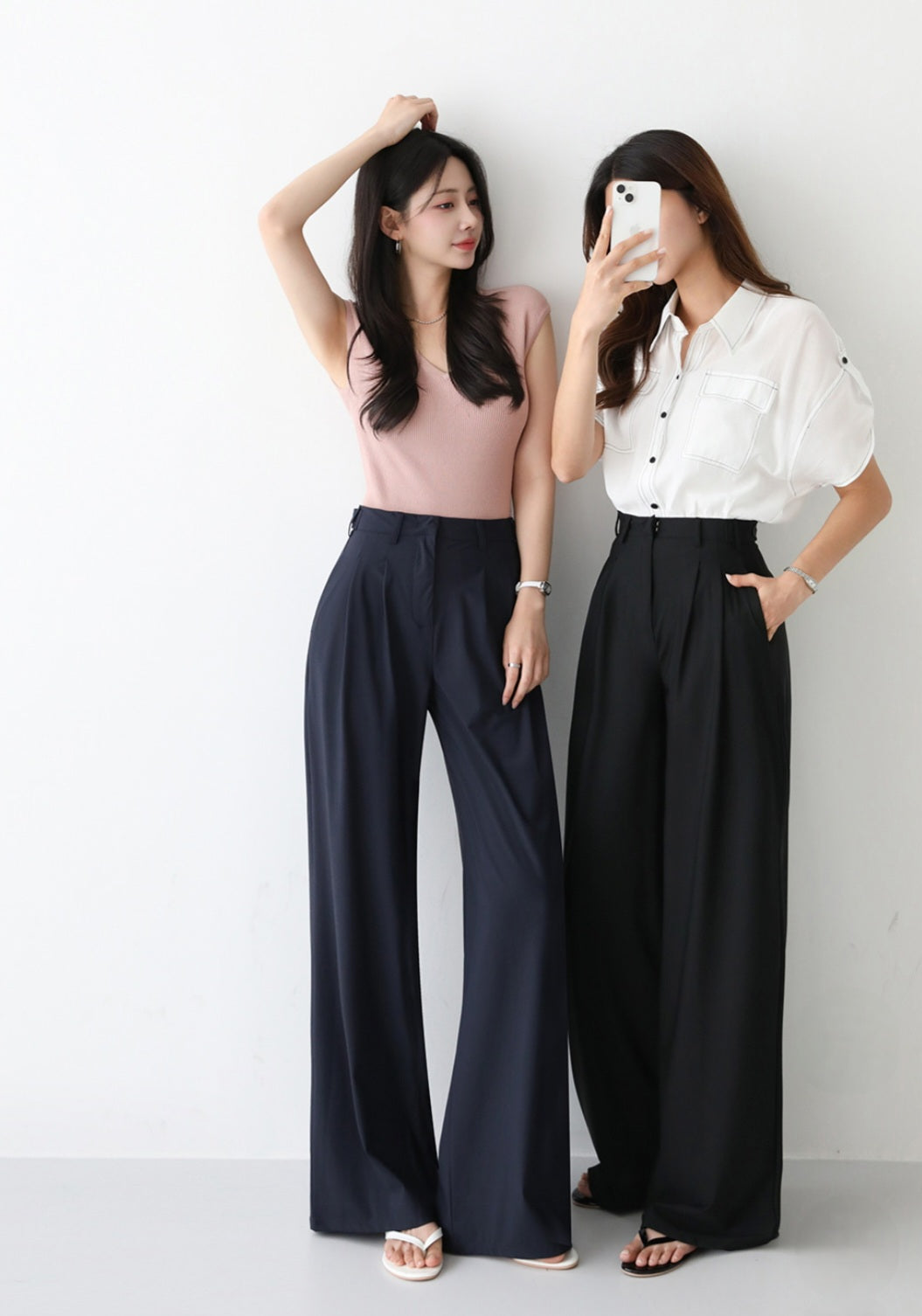 🧊 냉감 투핀턱 와이드 쿨슬랙스 [S-2XL]
