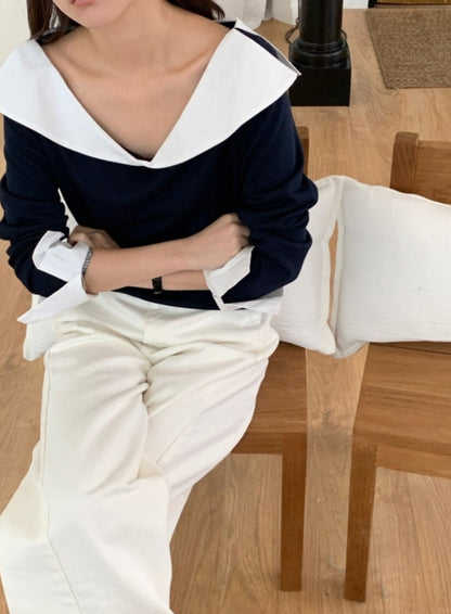 🍂 오프숄더 커프스 티셔츠